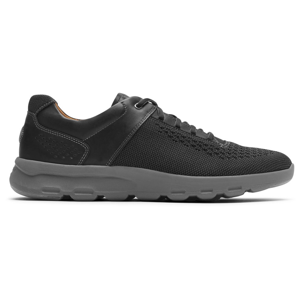 Rockport Joggesko Herre Svart - Pulsetech Plain Toe - DSVO38724